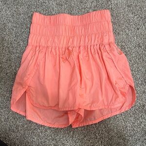 Free people bright orange shorts